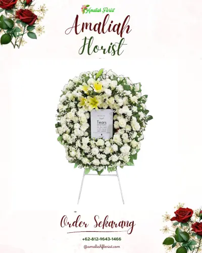 Krans Bunga Duka Cita di Cigombong